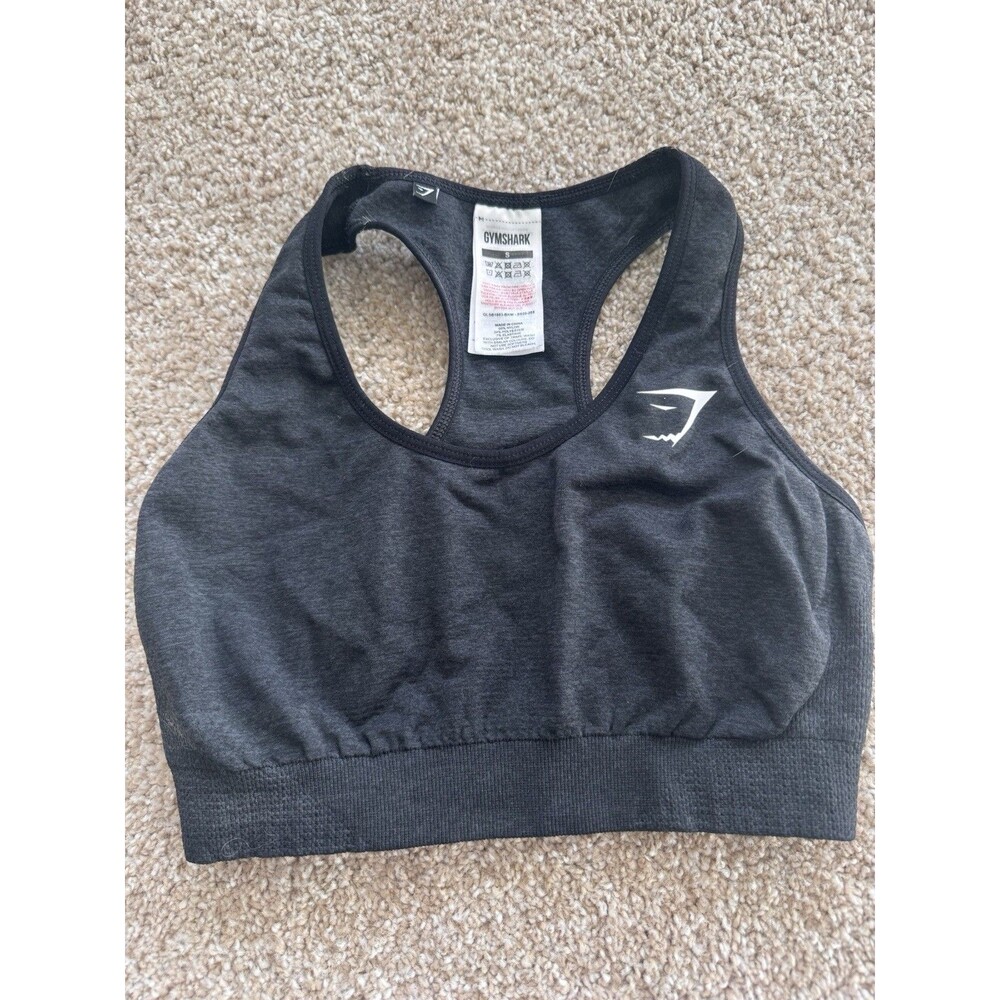 Gymshark Sports Bra Womens Small Grey Vital Seamless Low Support Athletic Gym